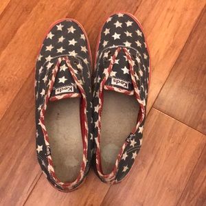 American flag slips on keds